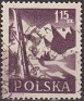 Poland 1956 Landscape 1,15 ZT Bordeaux Scott 732. Polonia 732. Uploaded by susofe
